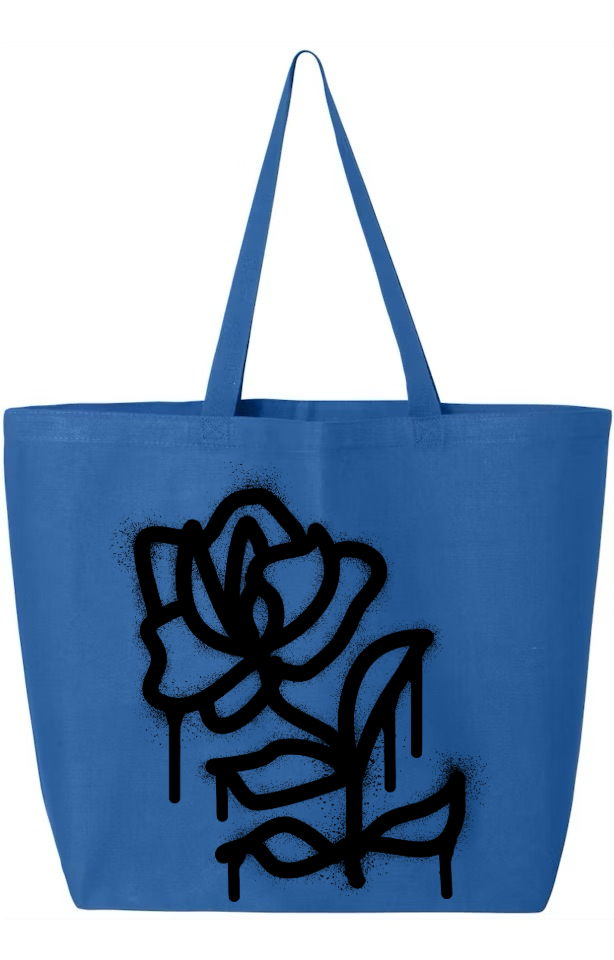 Blue Flower Tote – Art By. High Lee